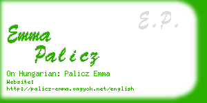 emma palicz business card